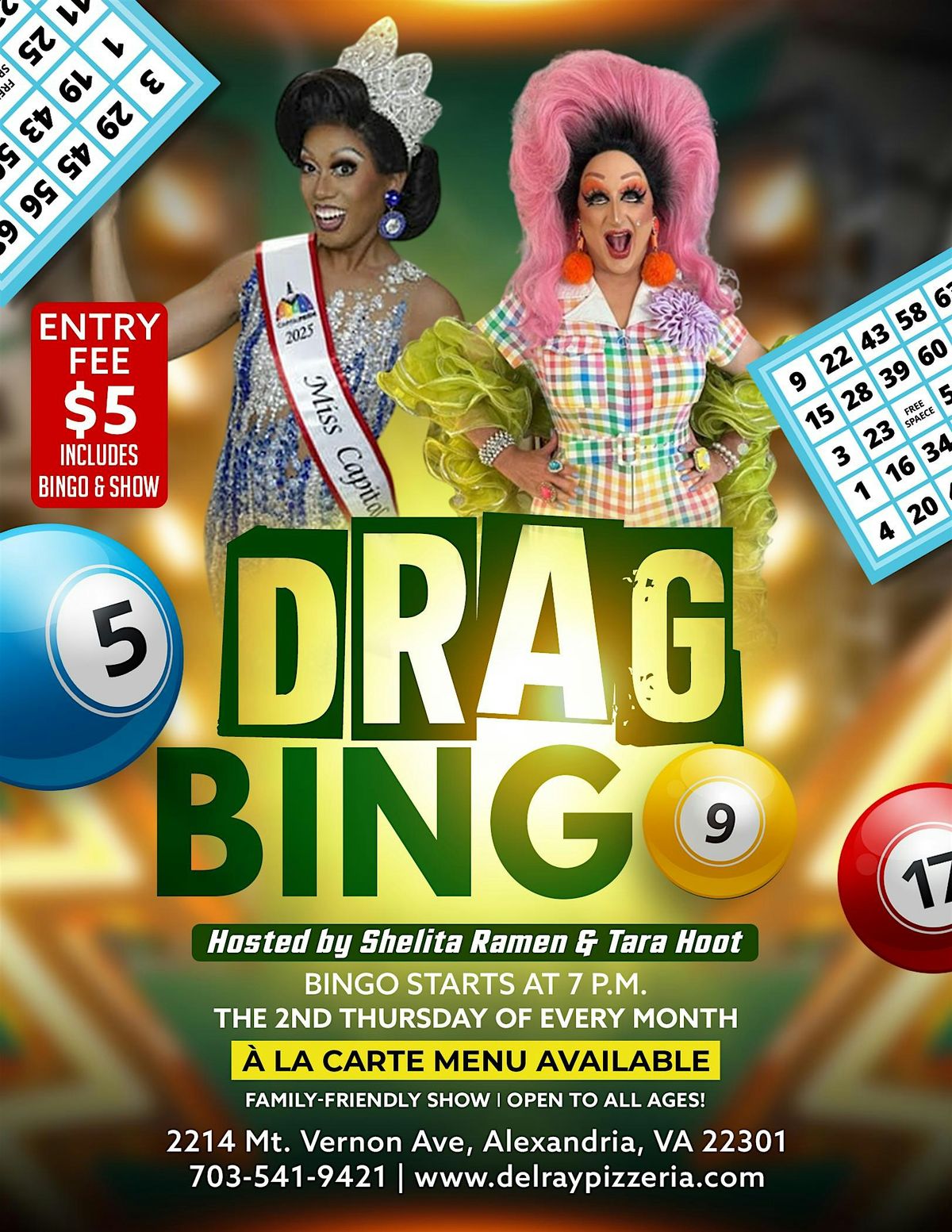 DRP Drag Bingo \u2013 June Edition | Hosted by Shelita Ramen & Tara Hoot