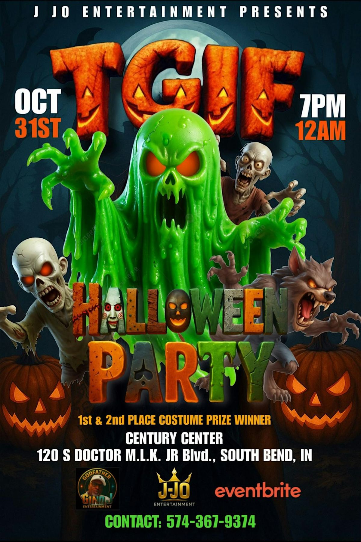 TGIF 1st Annual Halloween Bash Century Center SB 7p-Mid 10-31-25