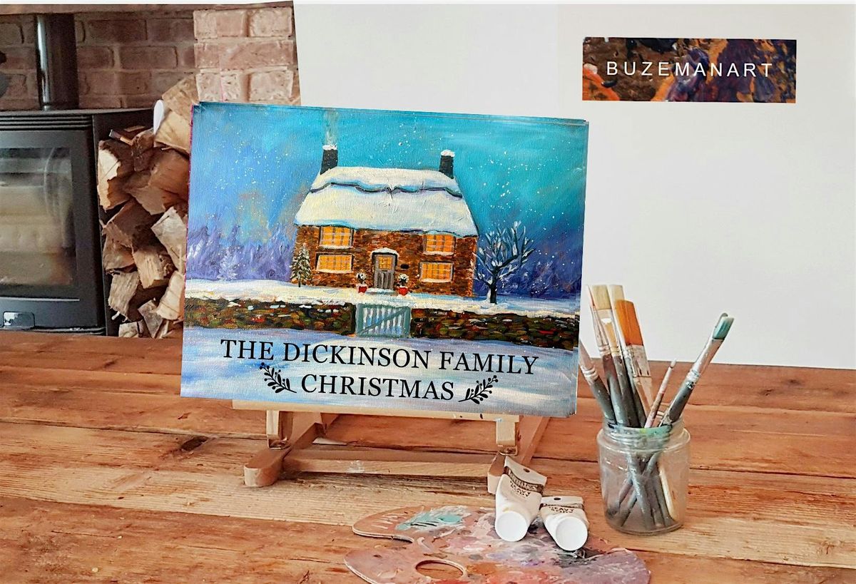 Personalized \u2018Christmas Cottage\u2019 painting workshop @Twisted Knot, Doncaster