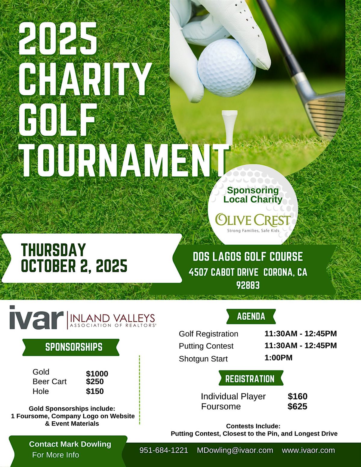 2025 IVAR CHARITY GOLF TOURNAMENT