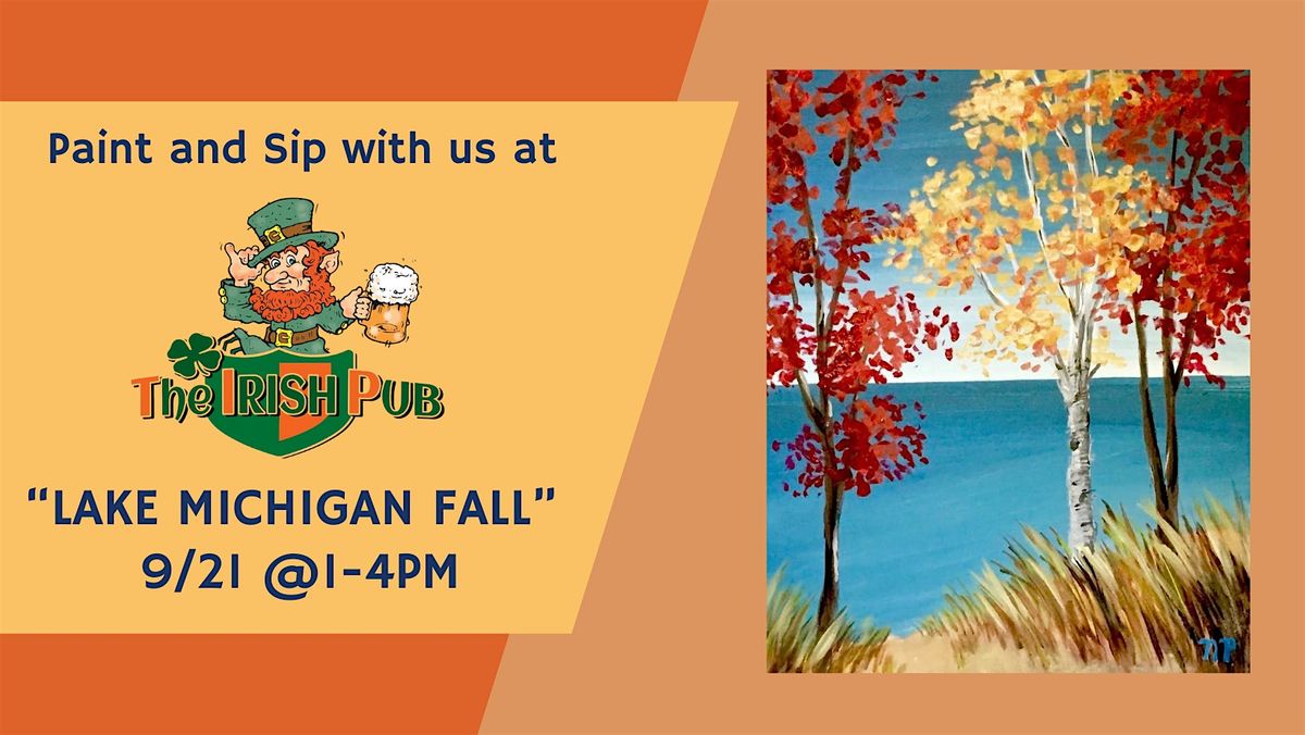 Lake Michigan Fall \u2013 Brunch Paint and Sip at The Irish Pub \u2013 Lansing