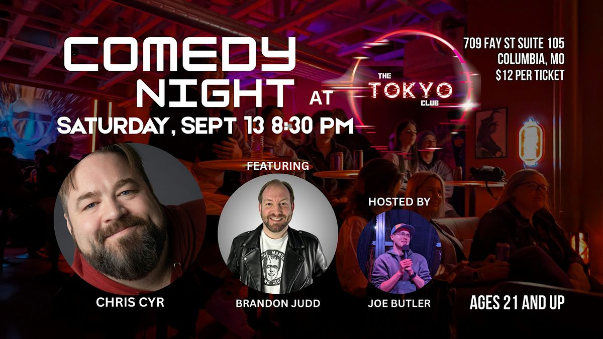 LIVE COMEDY at The Tokyo Club | Saturday, Sept 13th