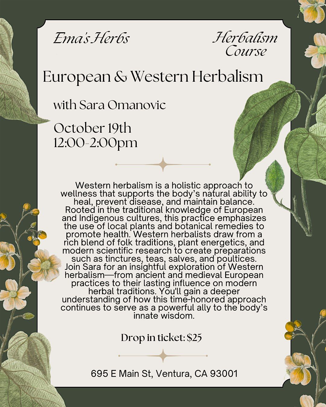 European & Western Herbalism with Sara Omanovic