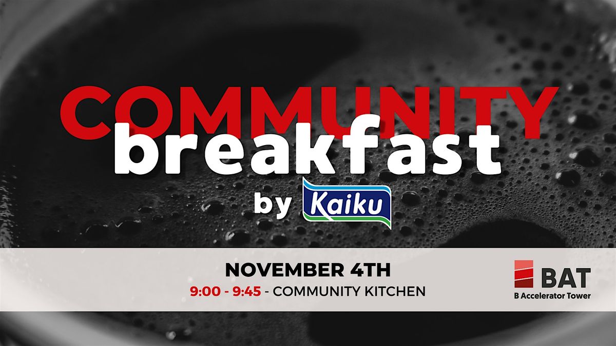 COMMUNITY BREAKFAST by Kaiku - Fresh Drops: Kaiku \u00d1AM & Puzztime\u2019s StichIt