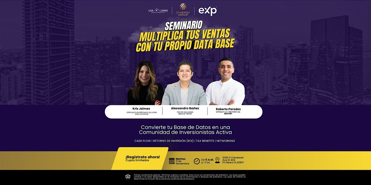 \u00a1Seminario Multiplica tus Ventas Con Tu Database!