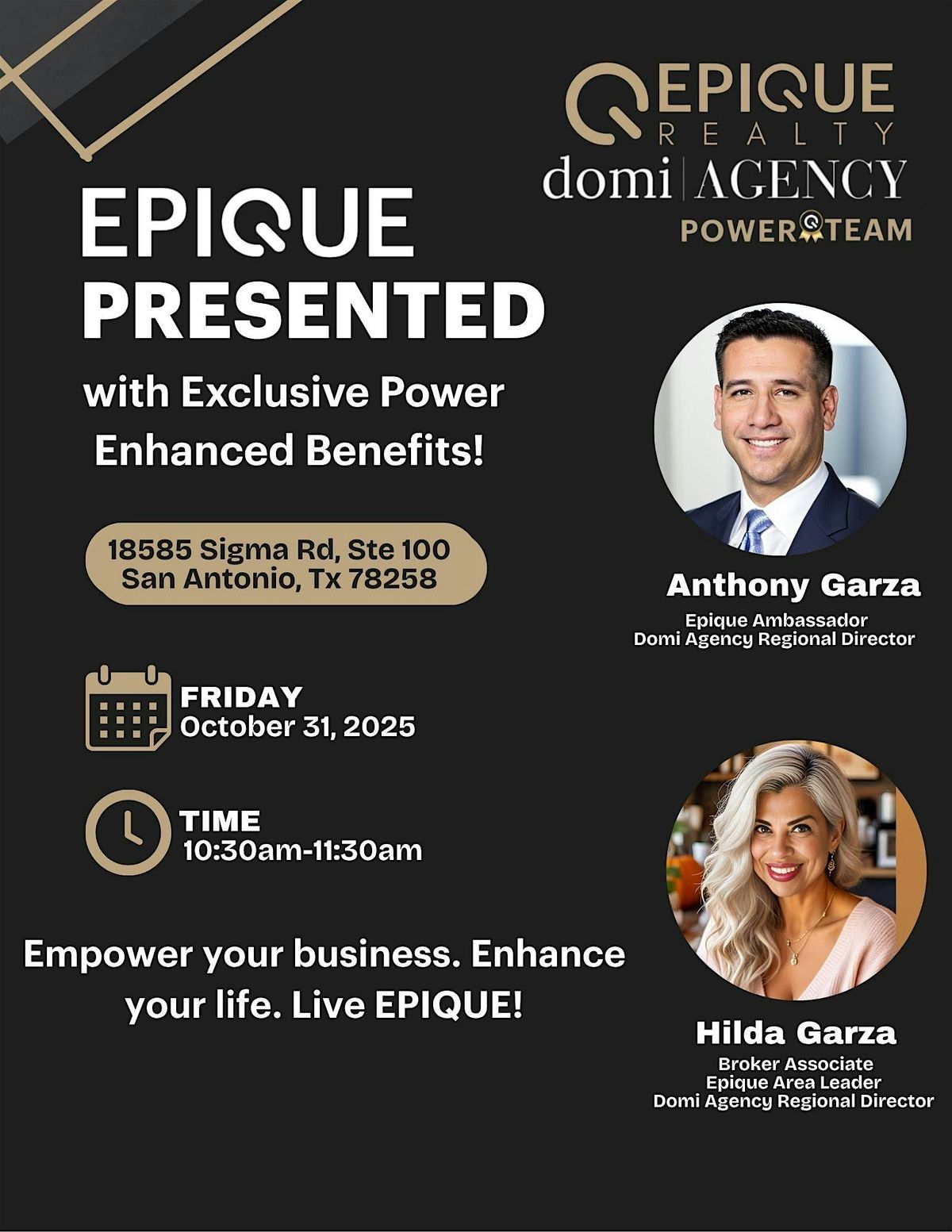 EPIQUE Realty Presented with Exclusive Power Enhanced Benefits