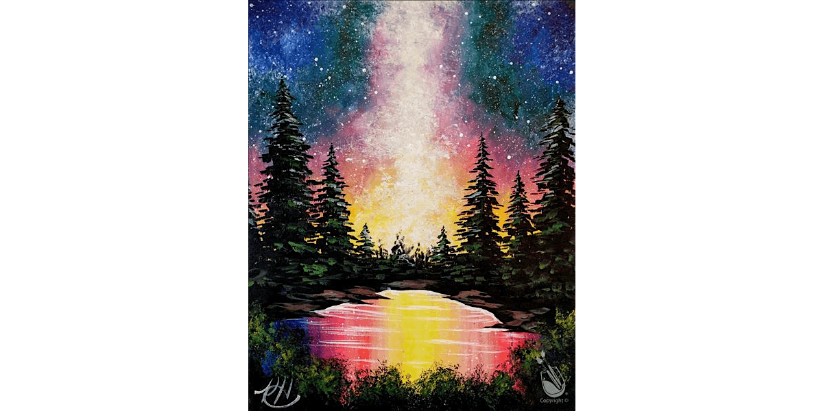 Vibrant Midnight Galaxy - Paint and Sip in Denver | Classpop!\u2122