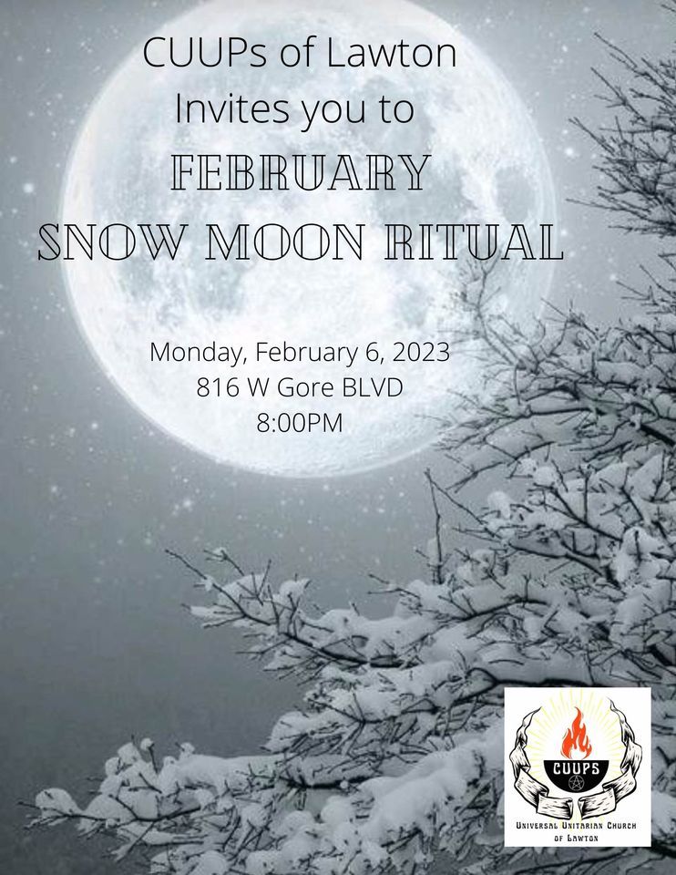 CUUPs February Snow Moon Ritual 816 W Gore Blvd, Lawton, OK 73501