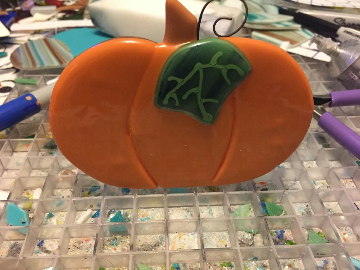 Pumpkin Plant Stakes Fused Glass Class