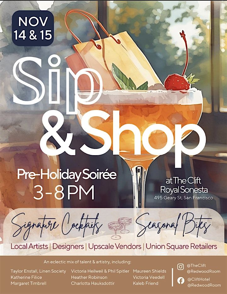 The Clift Royal Sonesta Hotel Sip & Shop Pre-Holiday Soir\u00e9e