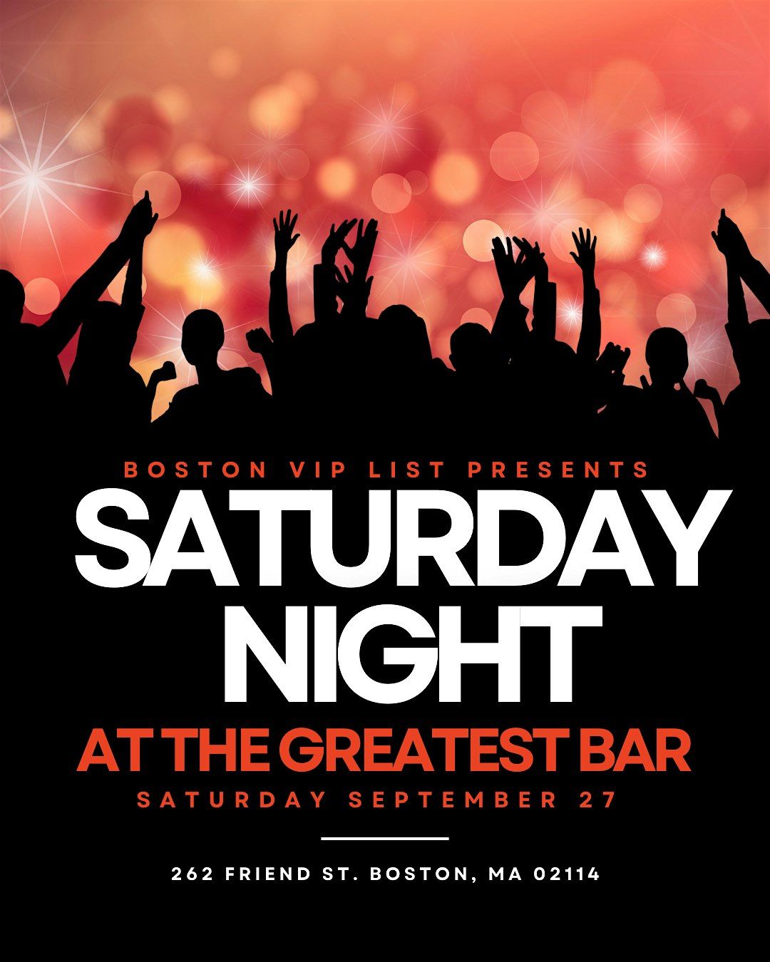 SATURDAY NIGHT @ THE GREATEST BAR