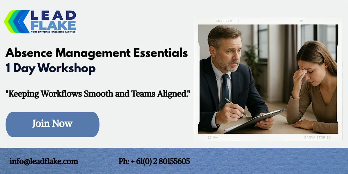 Absence Management Workshop in Auckland