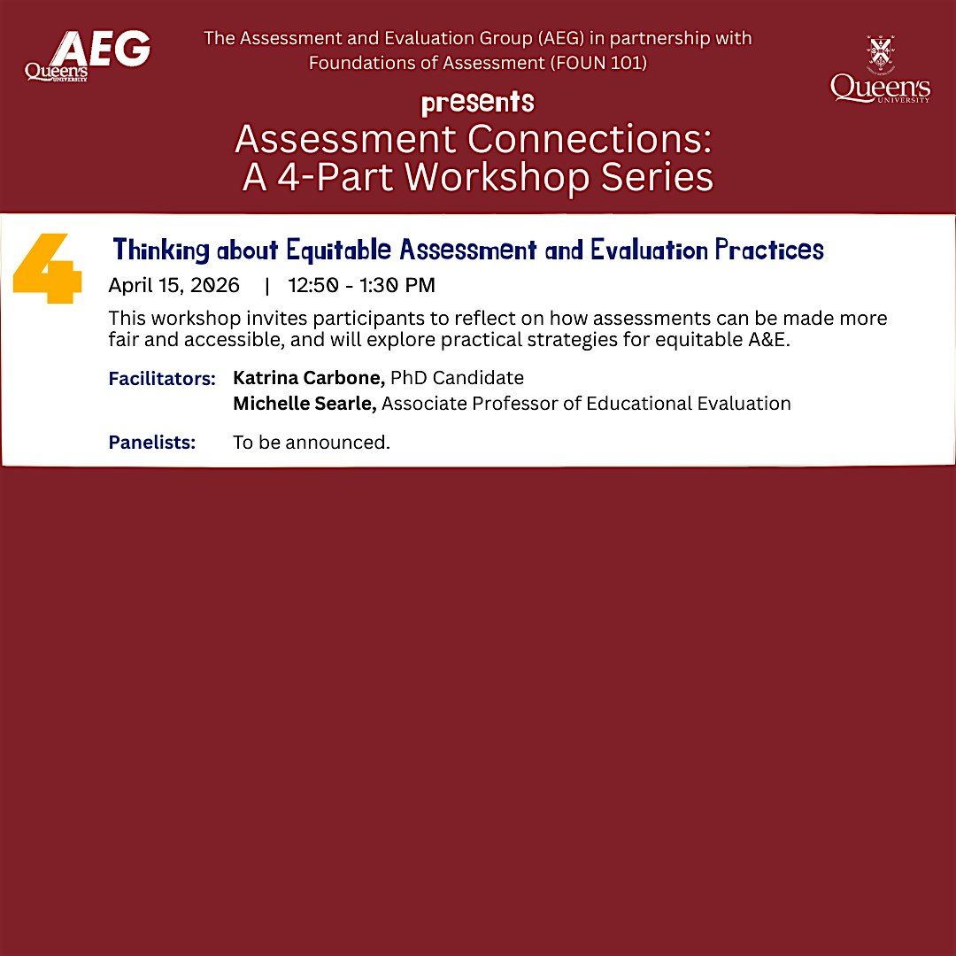 Thinking about Equitable Assessment and Evaluation Practices