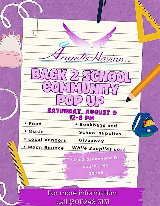 Annual Back to School Pop-up Shop