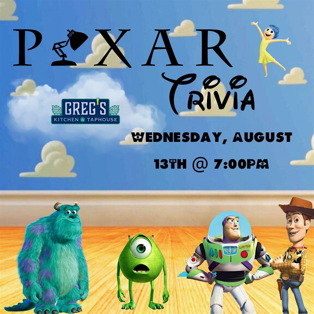 Disney Pixar Movie Trivia at Greg\u2019s Kitchen and Taphouse