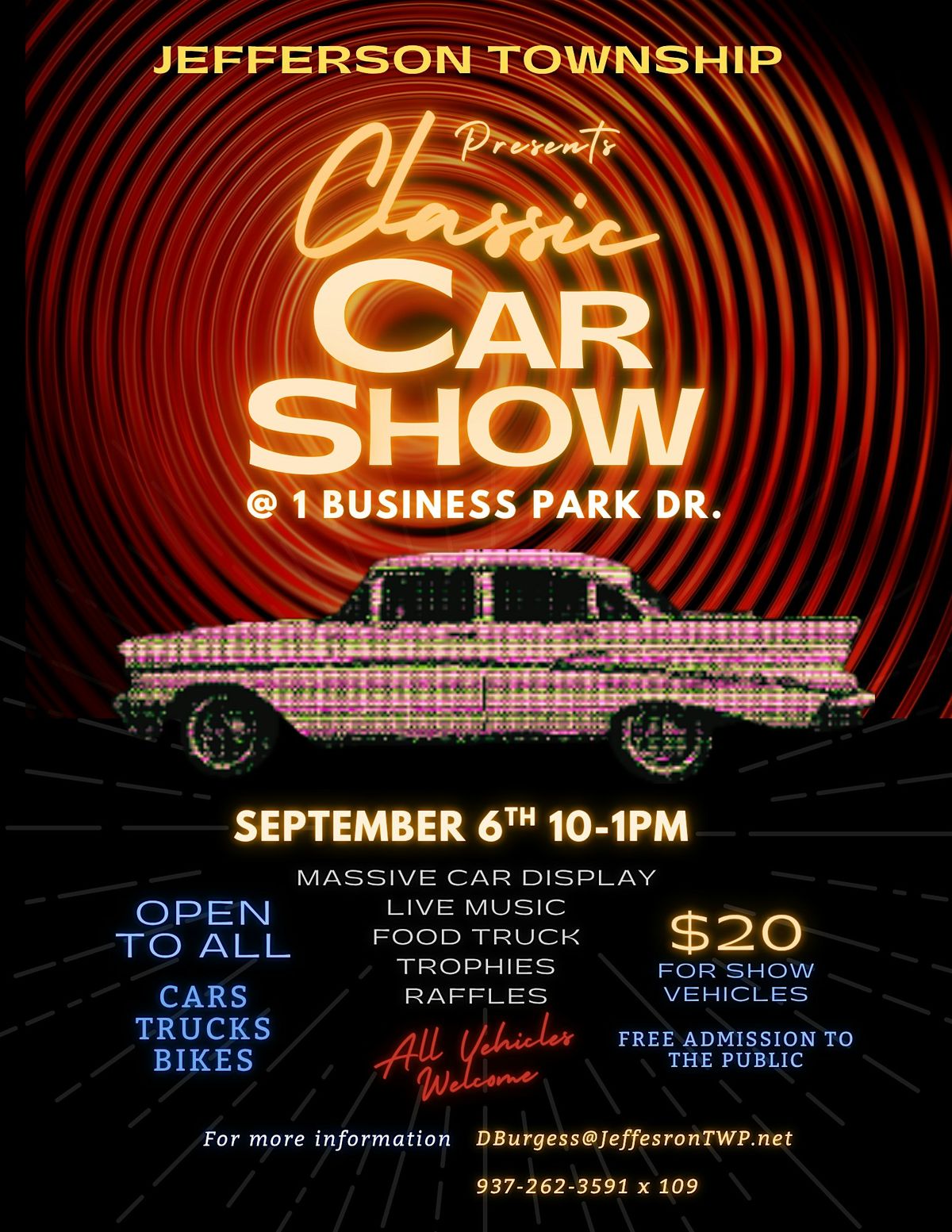 Jefferson Township Presents "Thee Inaugural Car Show "