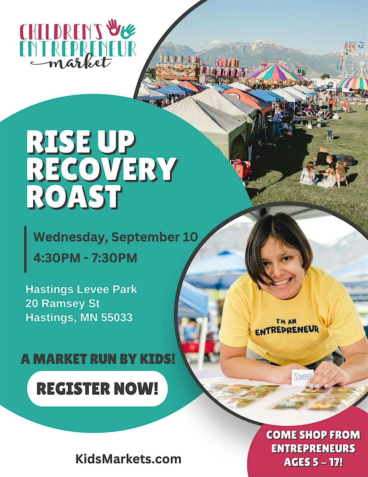 Kids Market at Rise up Recovery Roast