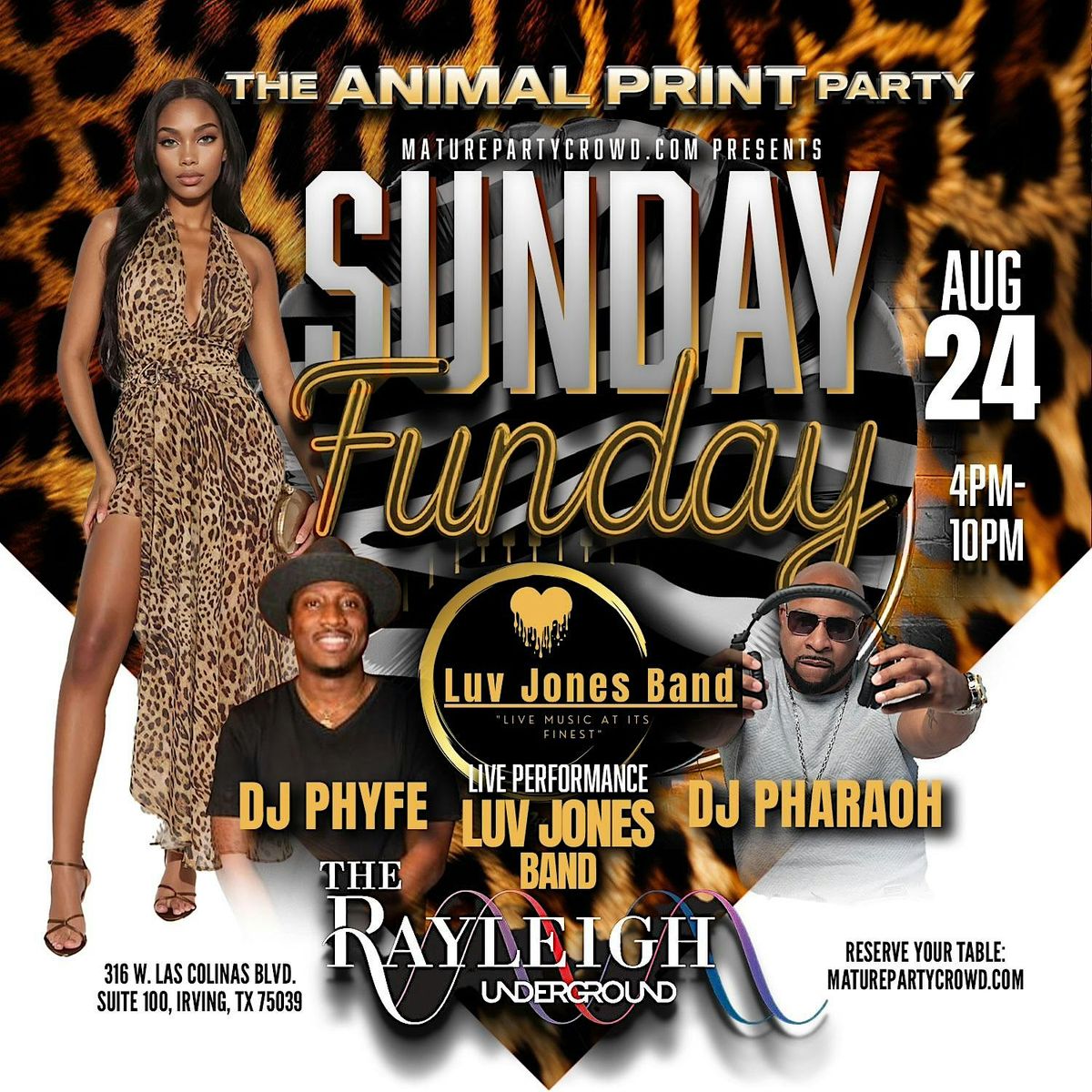 SUNDAY FUNDAY at Rayleigh Underground - The ANIMAL PRINT Party!