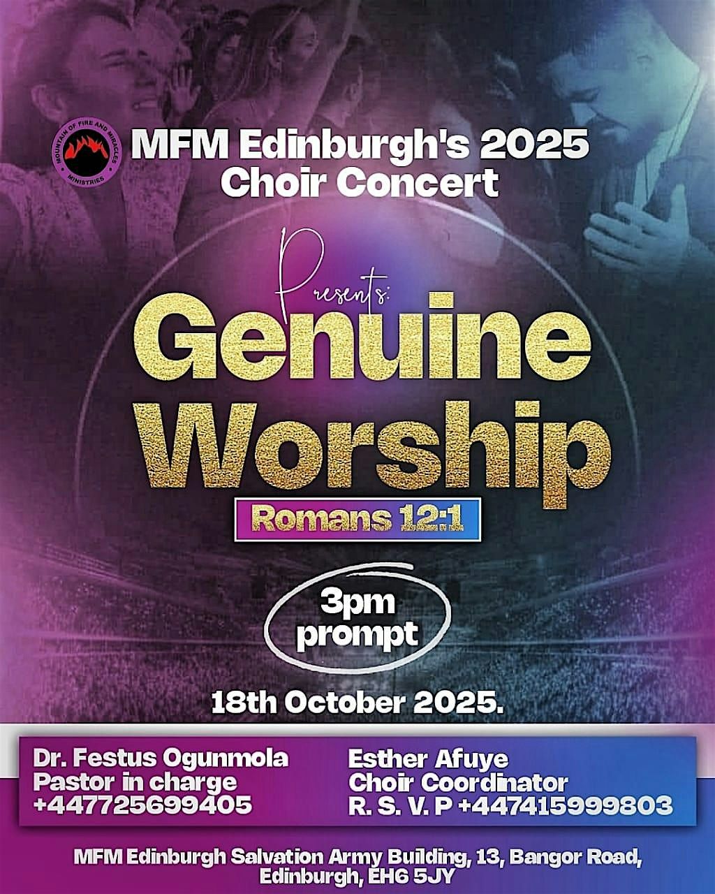 GENUINE WORSHIP - MFM EDINBURGH 2025 CHOIR CONCERT