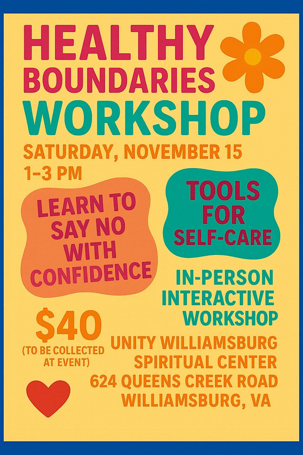 Healthy Boundaries Workshop