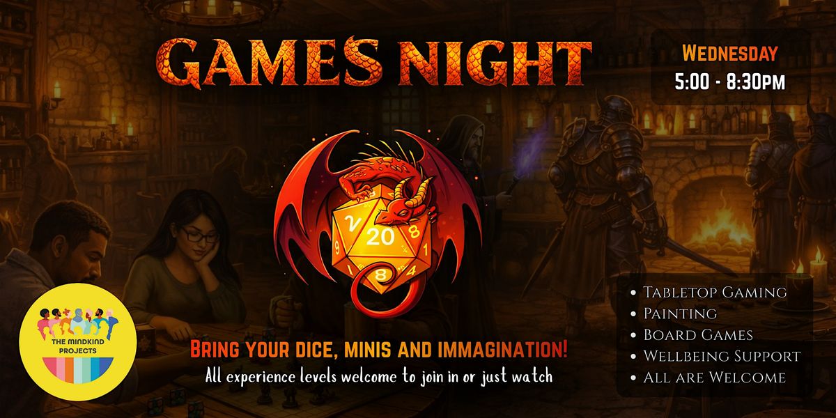 Tabletop Gaming and Board Games Night