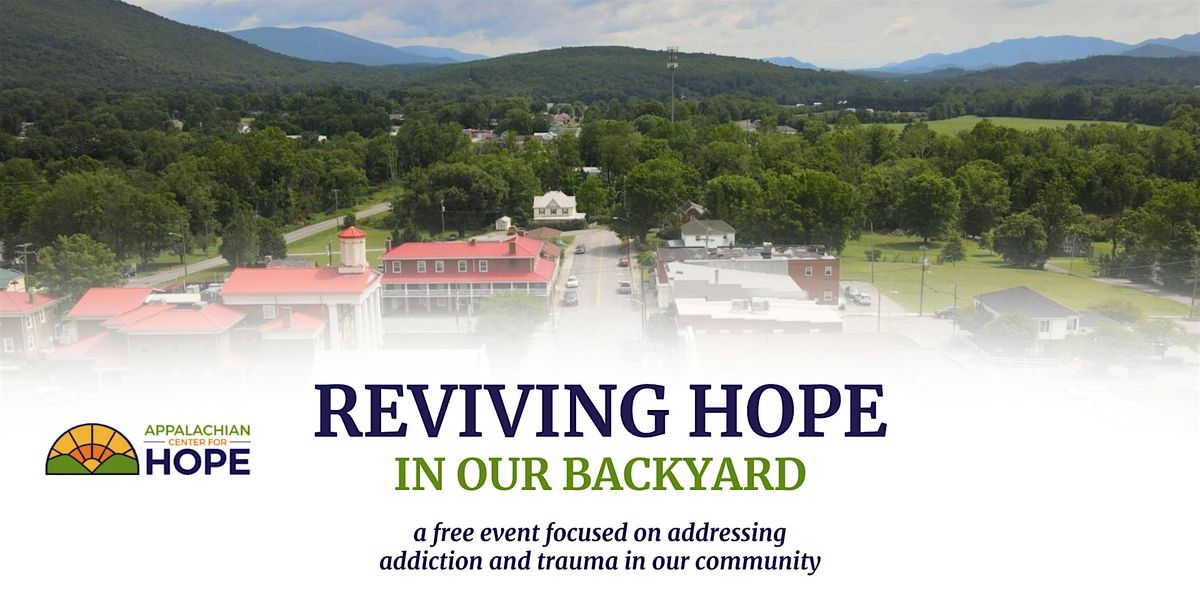 Reviving Hope in Our Backyard