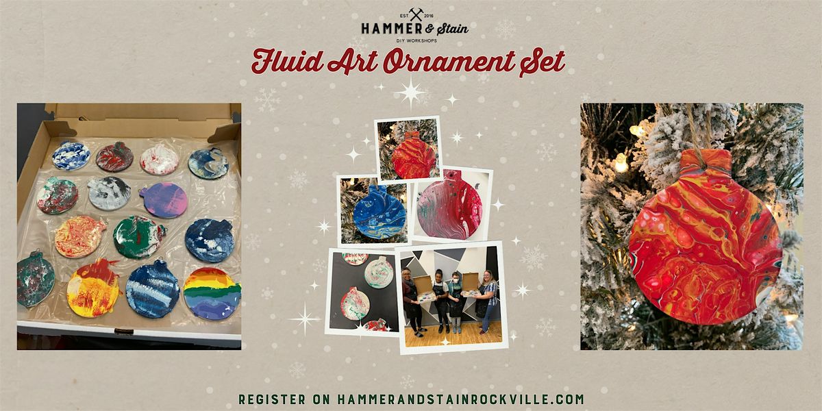Fluid Art Ornament Set