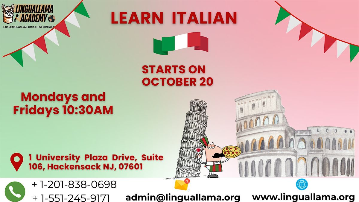 Intro to Italian: First Steps | Online or In person