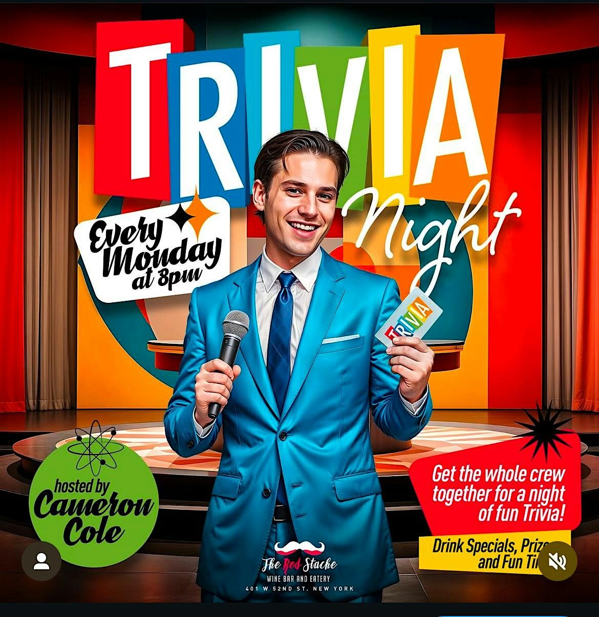 MONDAY NIGHT TRIVIA AT 8PM!!!