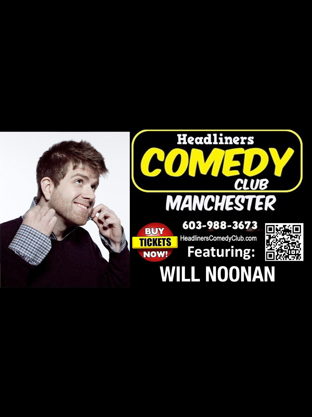 Comedian WILL NOONAN in Manchester NH