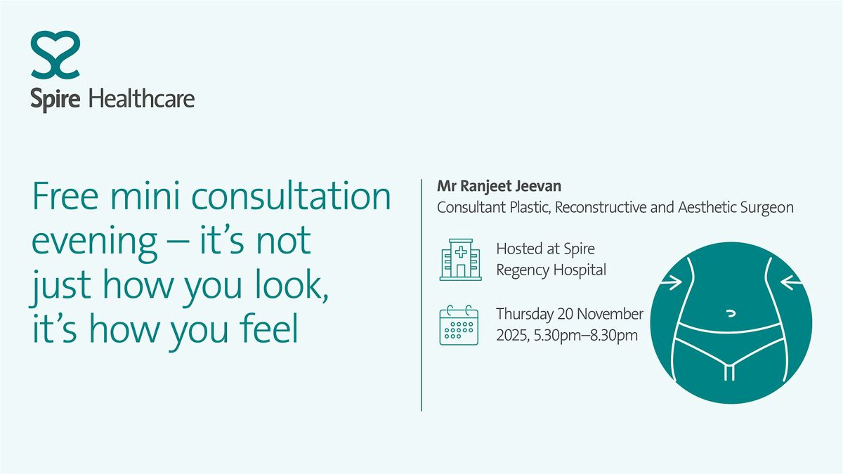 Free mini consultations with Consultant Plastic Surgeon Mr Ranjeet Jeevan