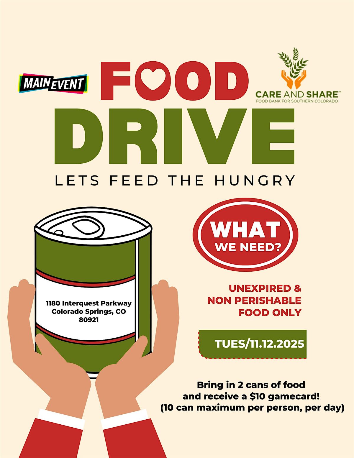 Play It Forward: Canned Food Drive