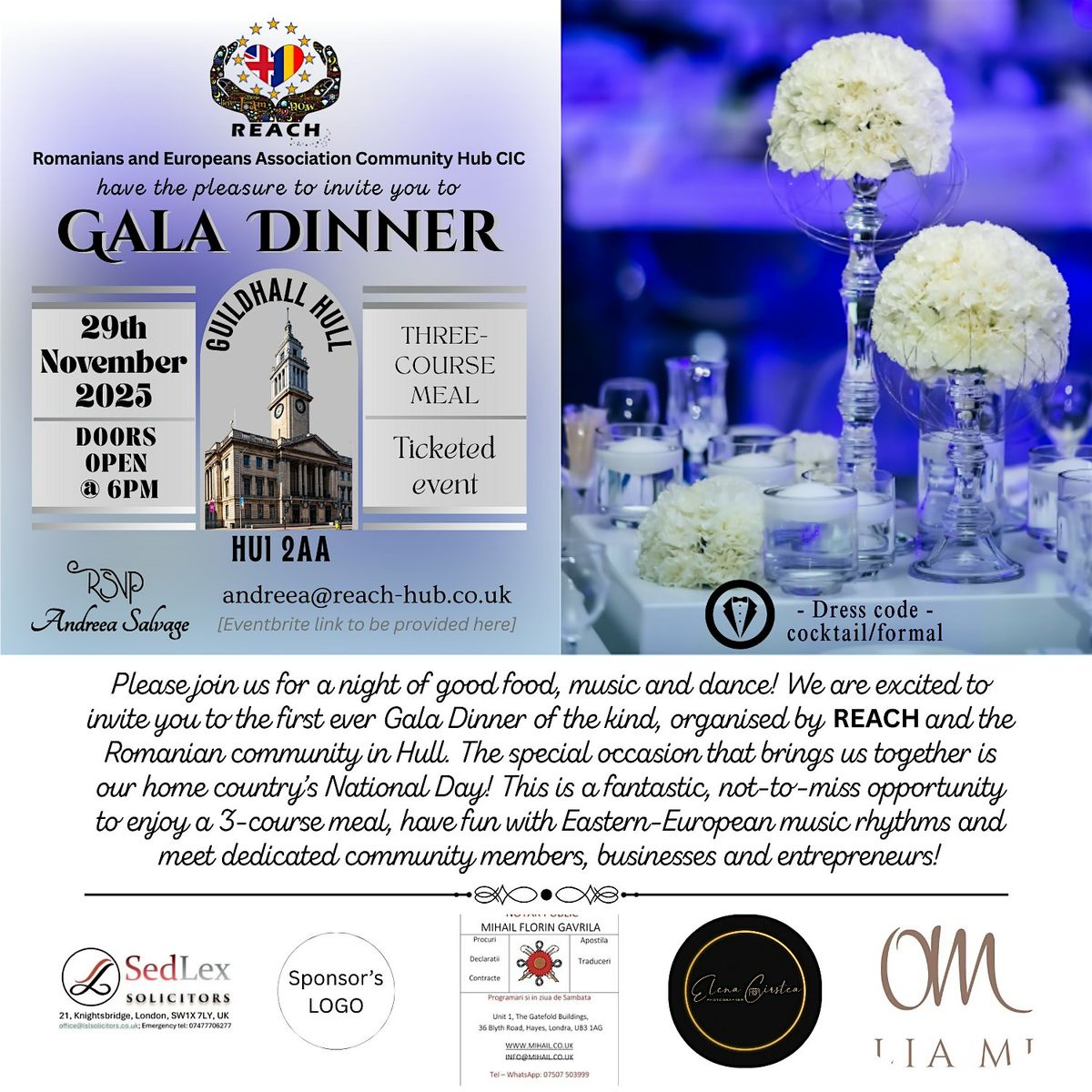 Romanian Gala Dinner - charity event