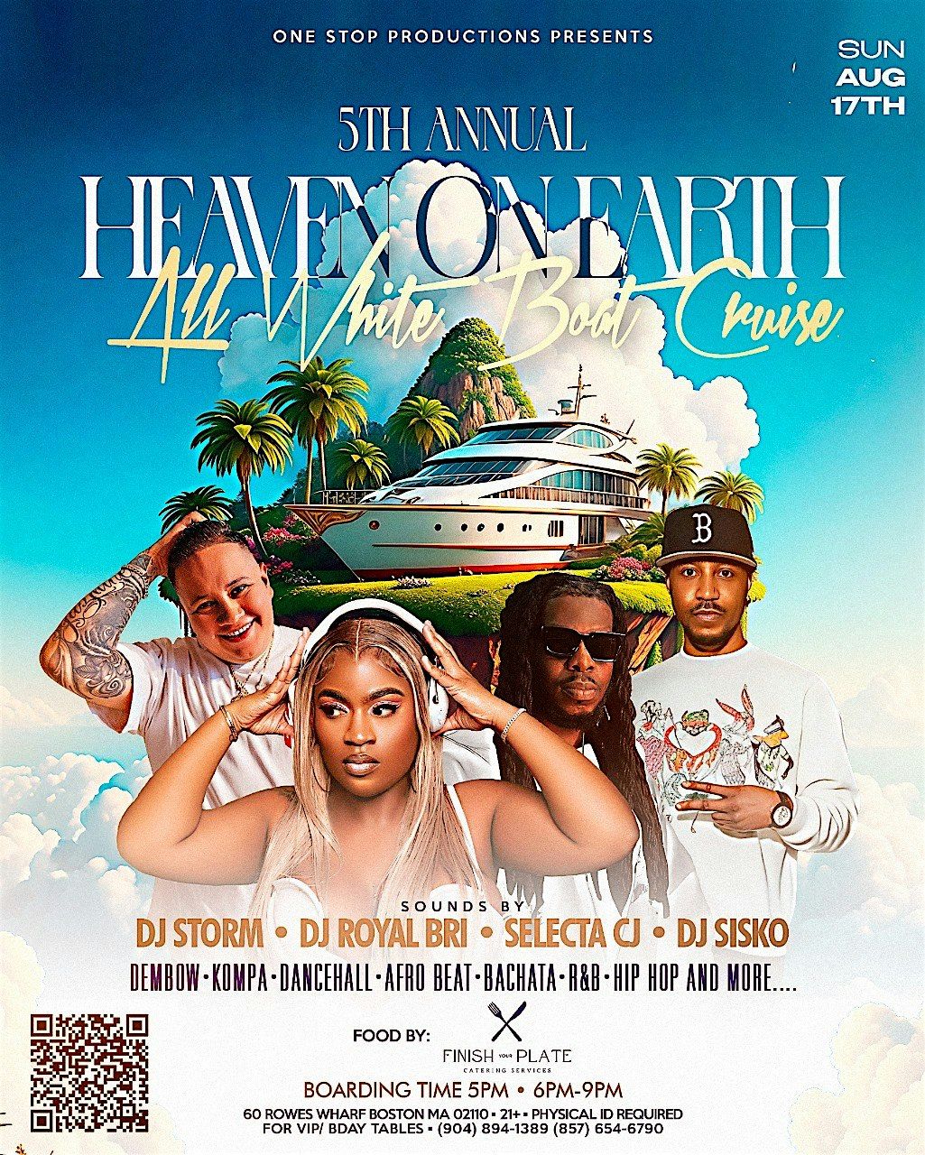 5th ANNUAL HEAVEN ON EARTH ALL WHITE BOAT SUNSET CRUISE