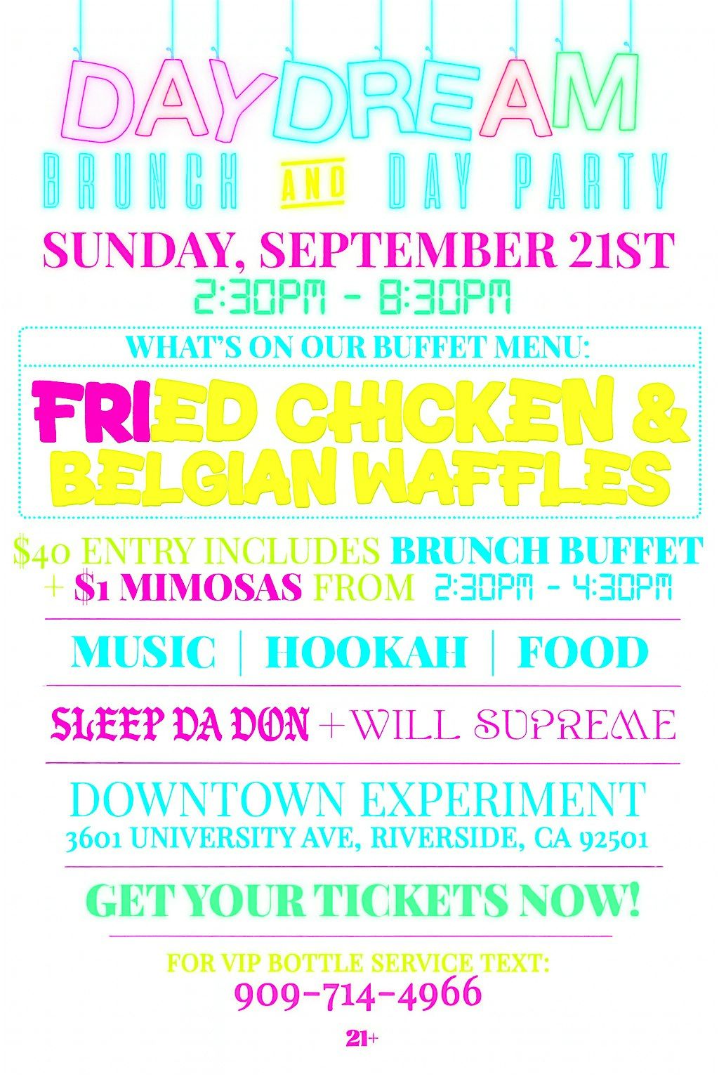 Day Dream: Brunch & Day Party at Downtown Experiment