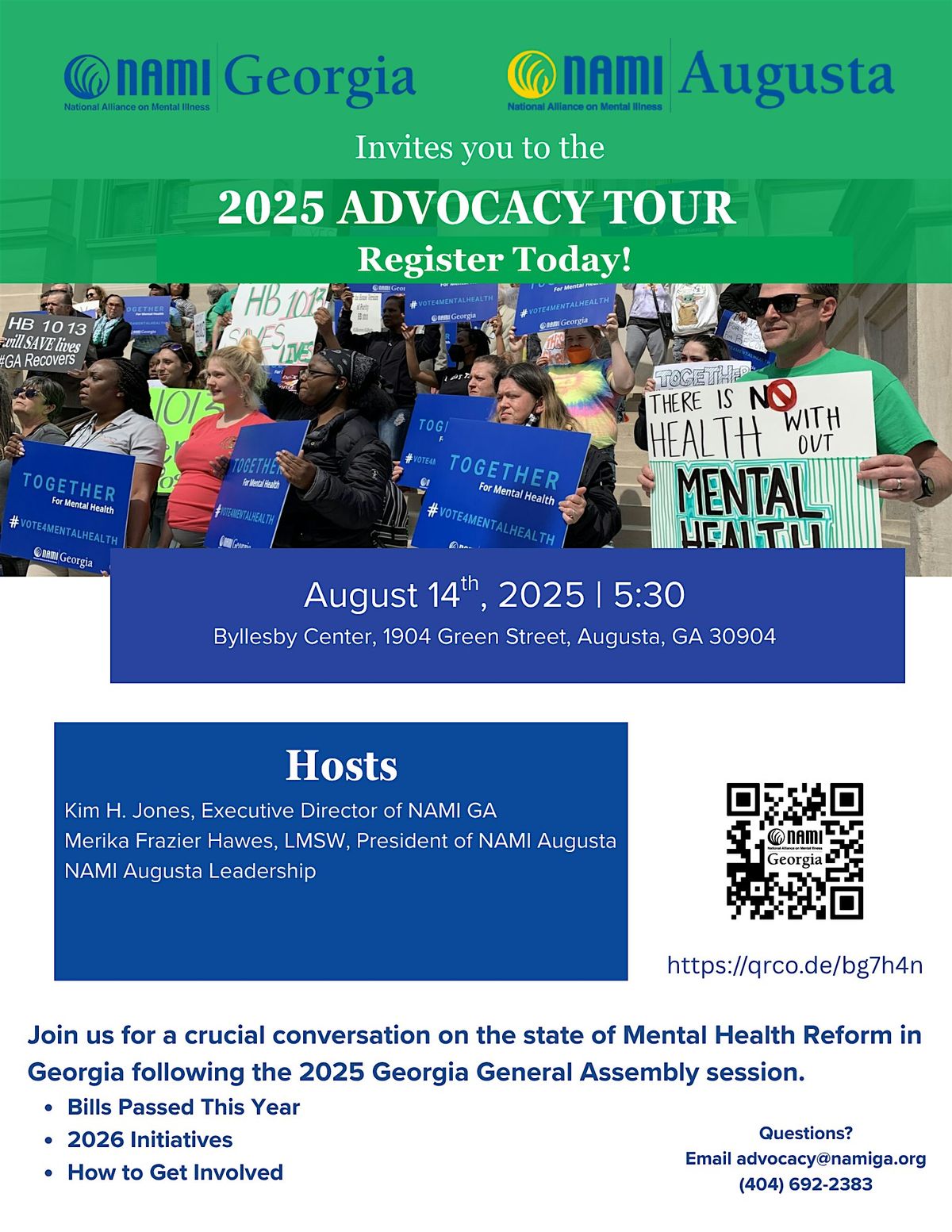 NAMI Georgia and NAMI Augusta Behavioral Health Advocacy Tour