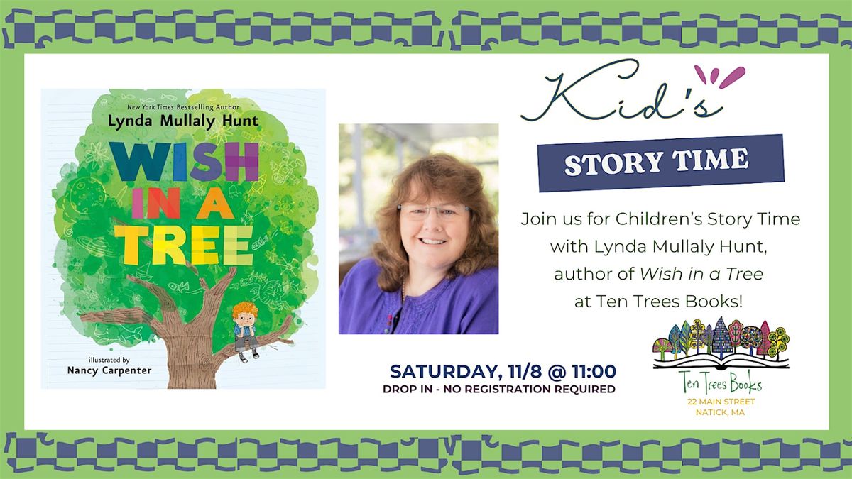 Children's Story Time with the Author at Ten Trees Books, Natick!