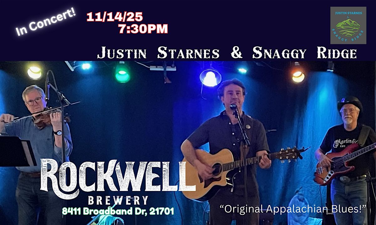 Justin Barnes and Snaggy Ridge on Stage @ Rockwell Brewery 11\/14\/25 7:30PM