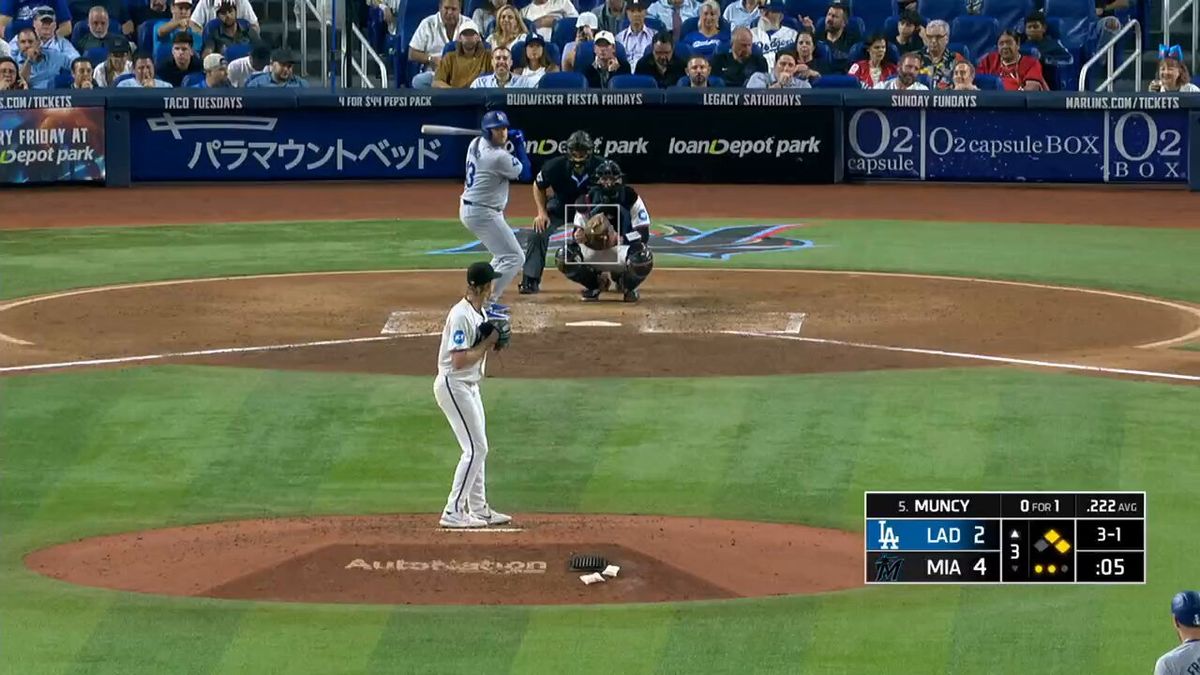 Parking Miami Marlins at Los Angeles Dodgers