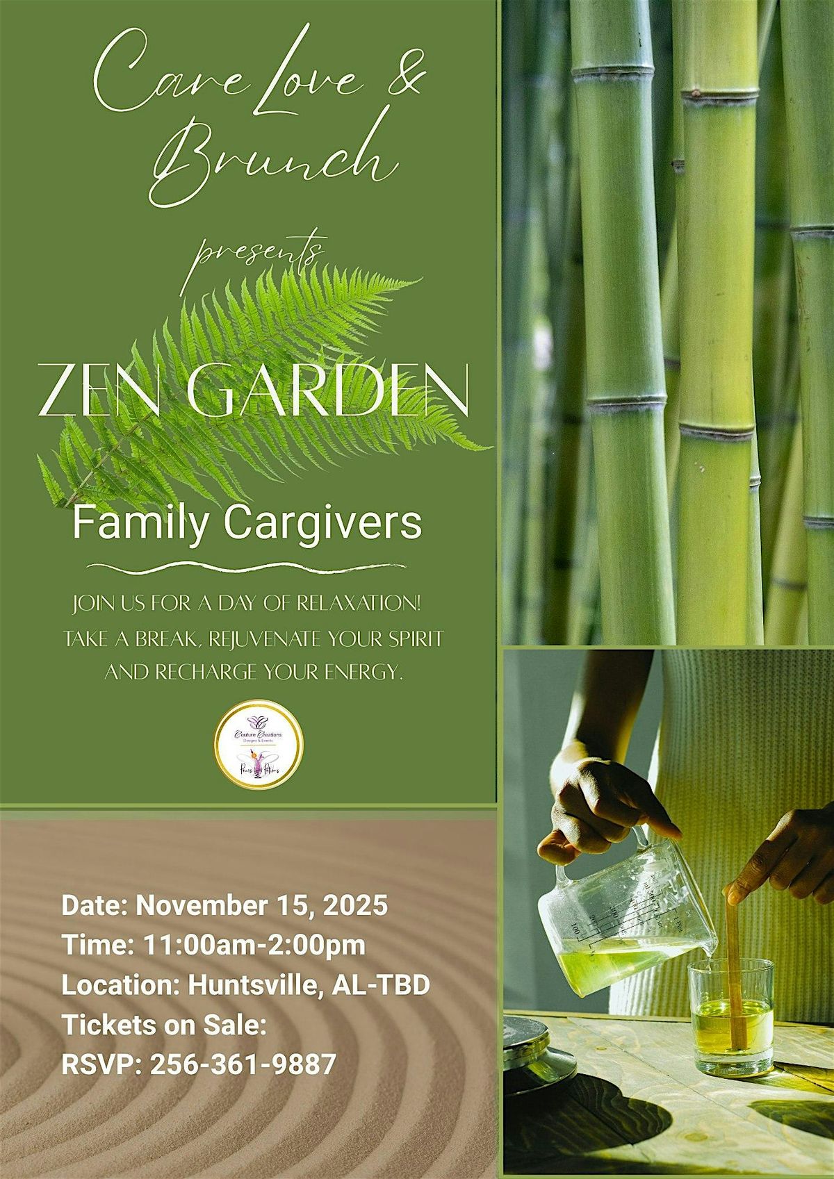 Zen Garden~A perfect day for Family Caregivers to relax and rejuvenate.