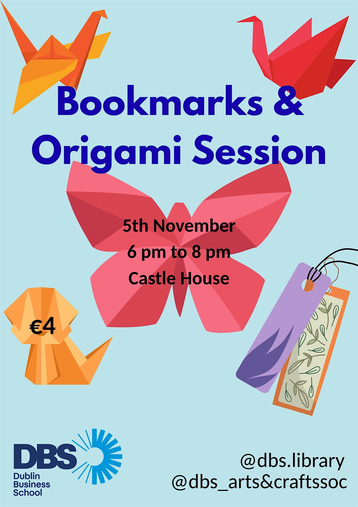 DBS Arts & Crafts Soc: Bookmarks & Origami with the DBS Library