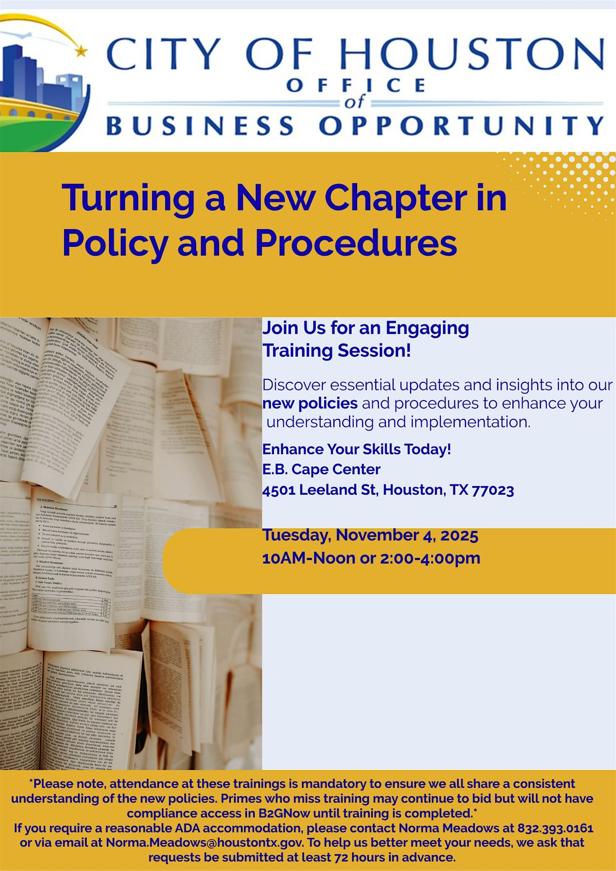 Turning a New Chapter in Policy and Procedures