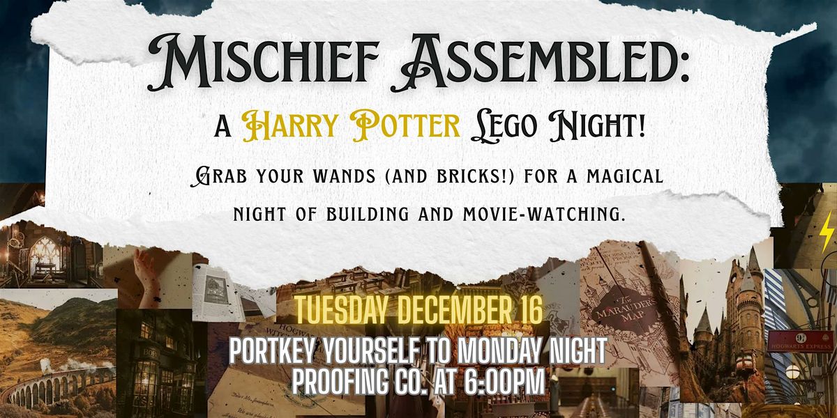 Harry Potter Lego & Puzzle Night @ Monday Night Brewing Proofing Co, KNOX