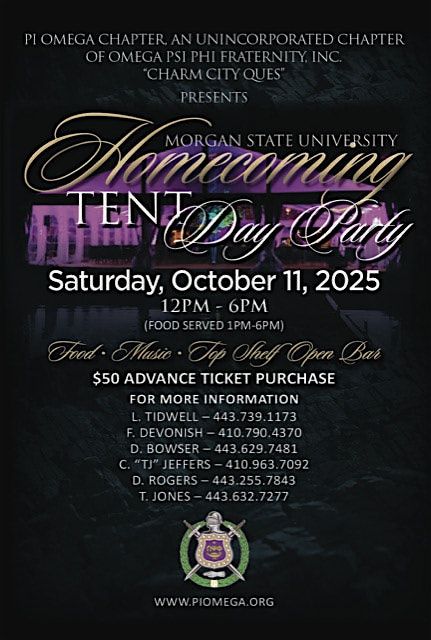 Charm City Ques's Presents.....Morgan State Univ Homecoming Tent Day Party