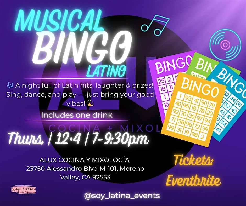 Musical Bingo Latino in Alux