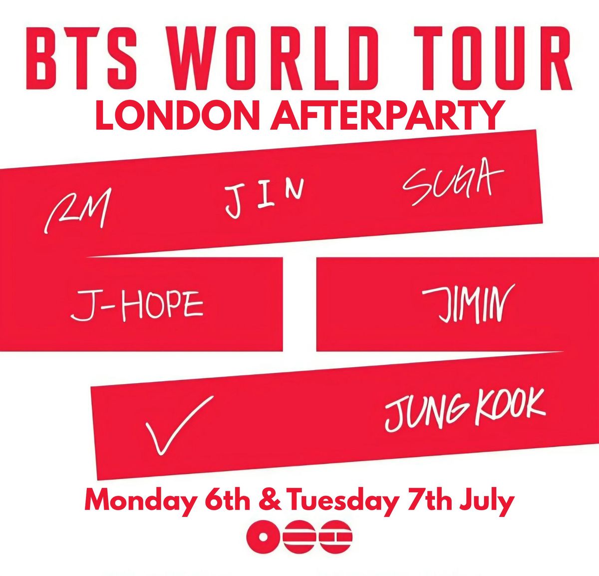 BTS LONDON TUESDAY AFTERPARTY with DJ Armani Thai: Summer KPop Club | KPop KHipHop EDM | Tickets from \u00a35 | 7\/7\/26