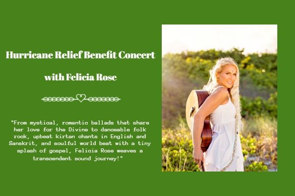 Hurricane Relief Benefit Concert ~Felicia Rose | CasaShanti Emporium ...