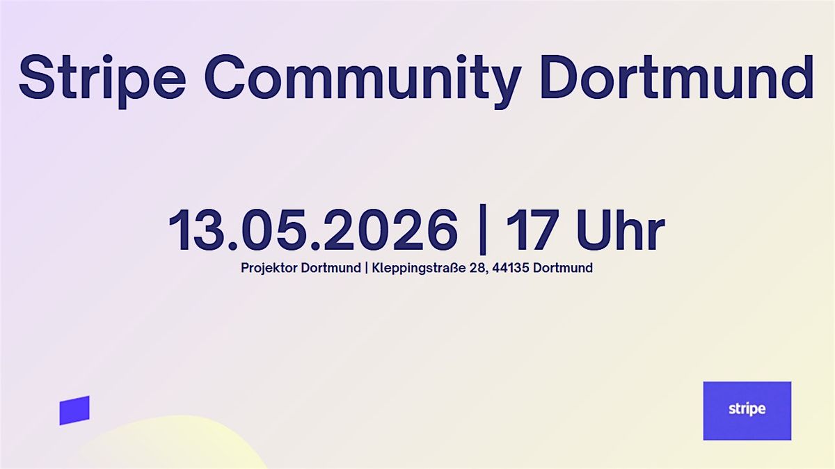 Stripe Community Dortmund | #1