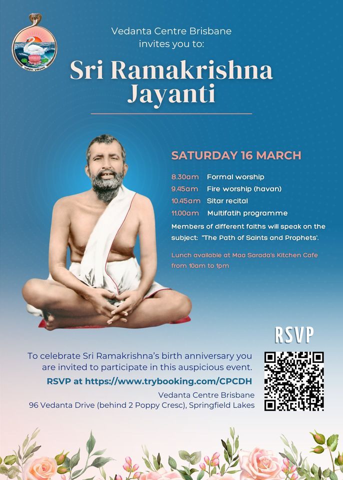 Sri Ramakrishna Jayanti 96 Vedanta Drive (behind 2 Poppy Crescent