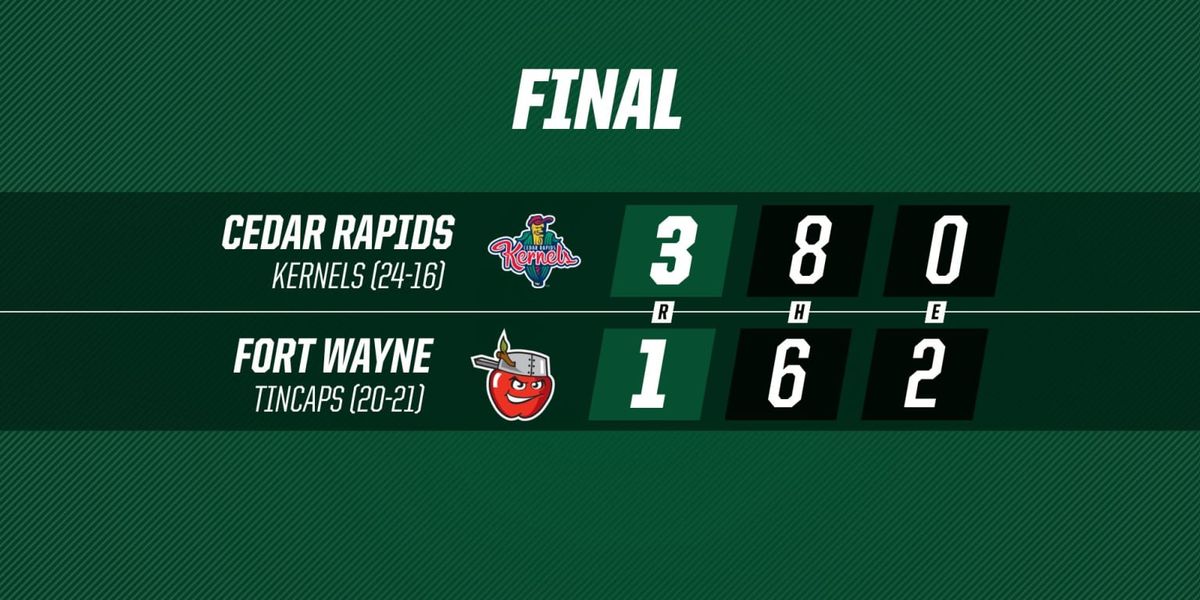 Fort Wayne Tincaps at Cedar Rapids Kernels at Veterans Memorial Stadium - IA